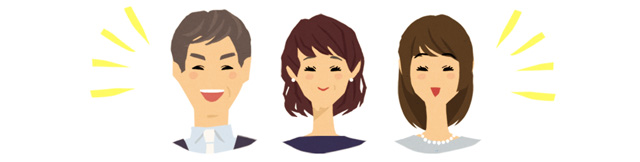 親と一緒に結婚式に参加する様子
