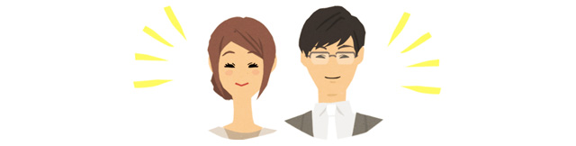 笑顔の夫婦