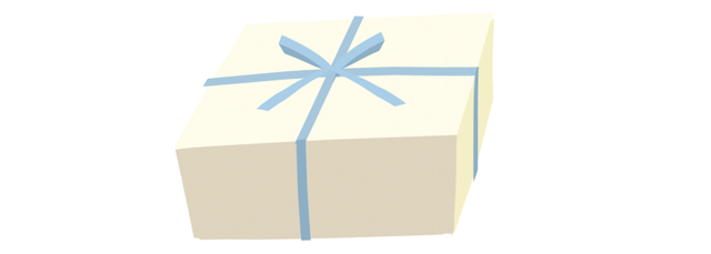 プレゼントを渡そうとしている人