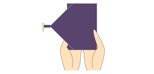 包むタイプの袱紗でのご祝儀袋の渡し方１