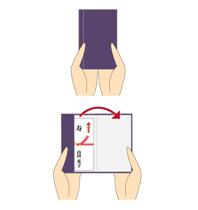 「挟むタイプ」の渡し方1