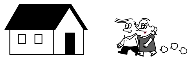 家に向かうカップル