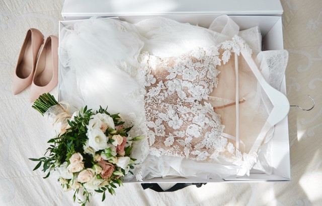 持ち込みのウェディングドレス