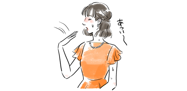 熱中症に苦しむ人