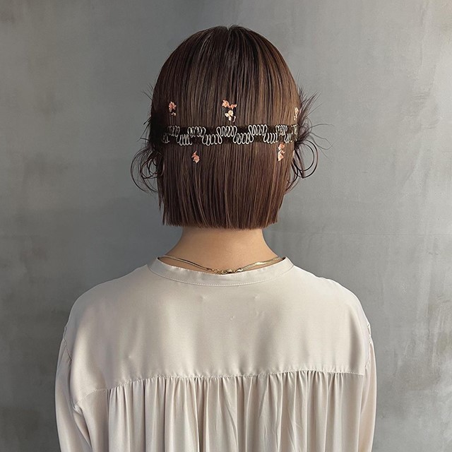 ショートヘアのアレンジ実例