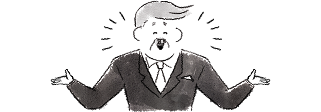 スピーチする男性