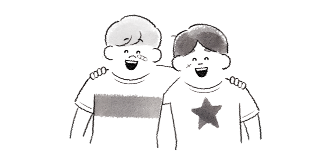 仲良しの男の子