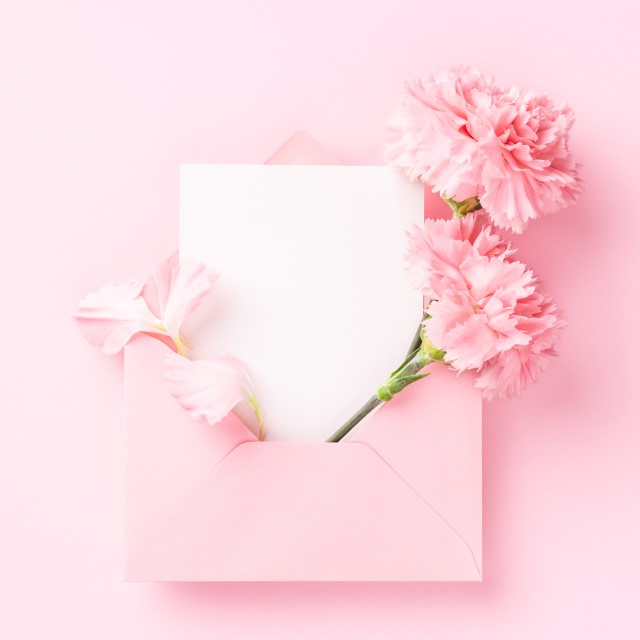 桃色の封筒