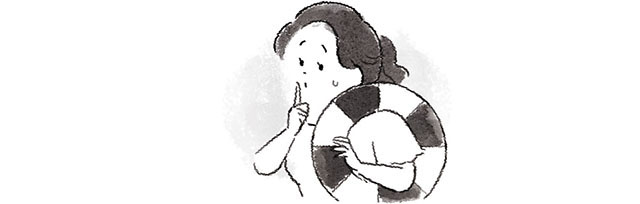 秘密にする女性