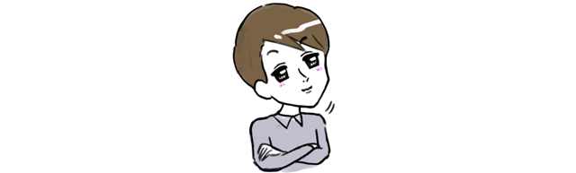 頷く男性