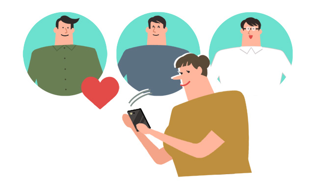 WEB招待状を送る様子