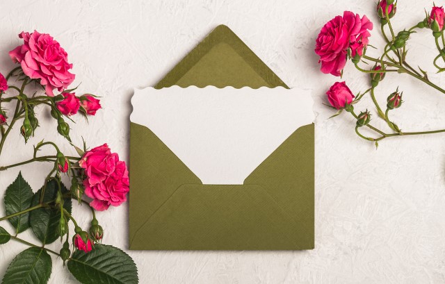 お花と封筒