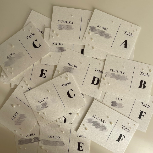 pappy様　専用 エスコートカード　席札　席次表　テーブルナンバー エスコートカード 席札 席次表 テーブルナンバー ウェディング - メルカリ
