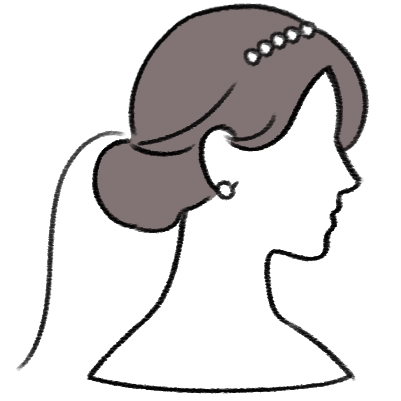 花嫁の横顔アイコン