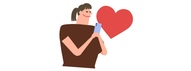 心を込めたメッセージを送る人