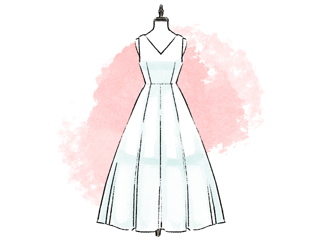 シンプルなドレスの例