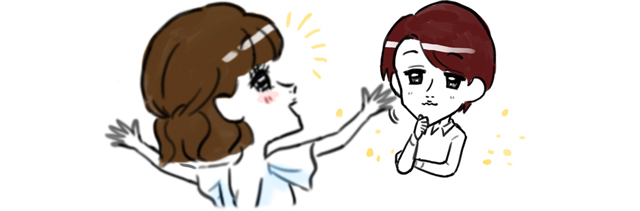 彼女の好みを聞く男性
