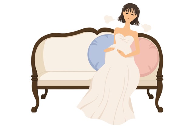 疲れてる新婦