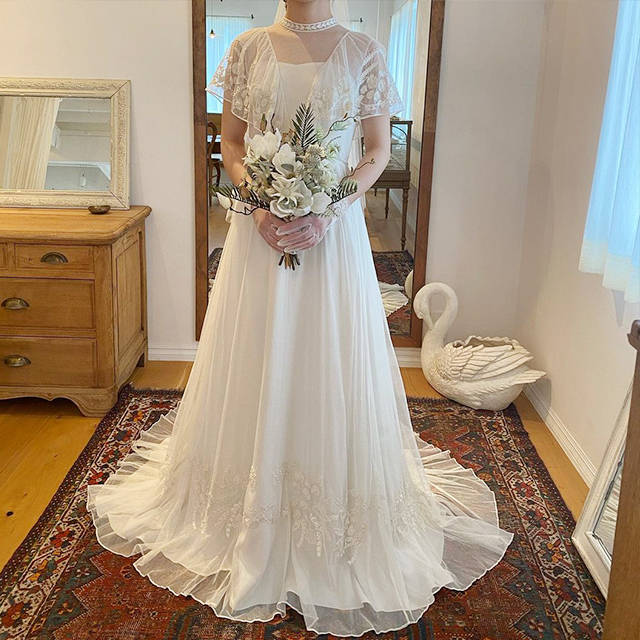 エンパイア ウェディングドレス 結婚式 - レディースファッション