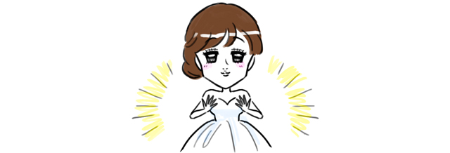 きれいに着こなす花嫁