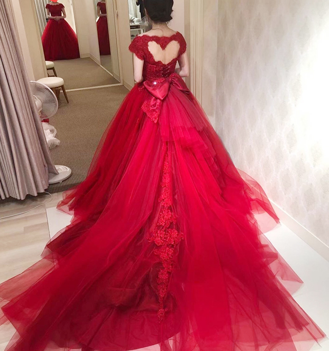 かわいい赤ドレス09
