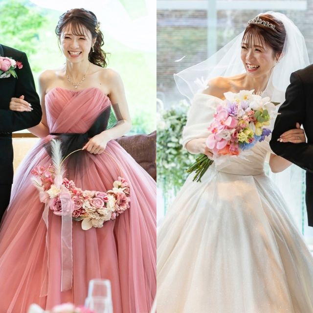 新婦のお色直し前後の様子