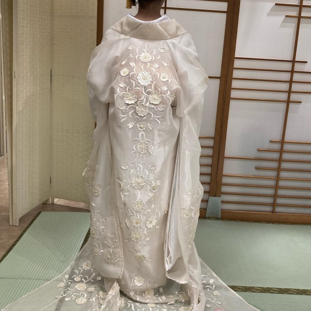 白のオーガンジー打掛