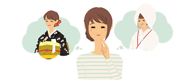 和装のイメージをする女性