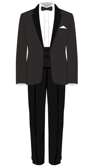 黒のタキシード