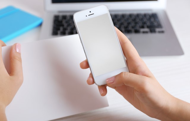 スマホで撮影する様子