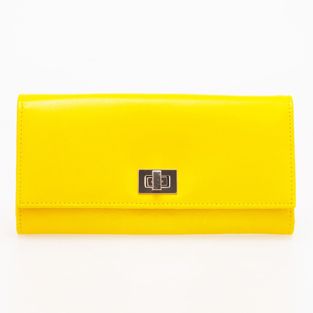 黄色の長財布