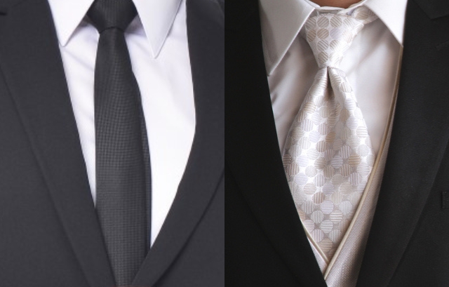 黒いビジネススーツと礼服の違い