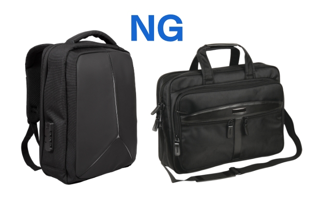 リュックとビジネスバッグ