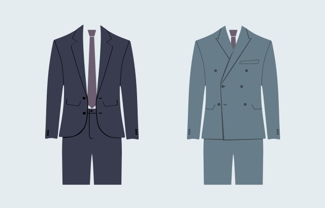 シングルブレストとダブルブレストのスーツ