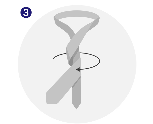 ネクタイの結び方手順3