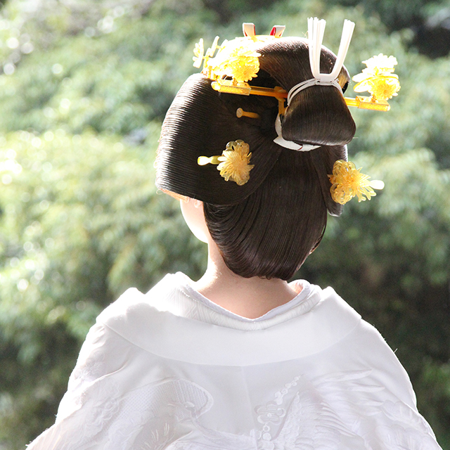 オンライン限定商品】 花嫁用のべっ甲風かんざし 日本髪 和装用 tdh 