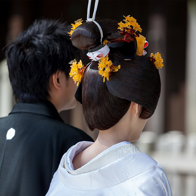 花嫁笄 べっ甲風 日本髪 花嫁かんざし 簪 木箱付き 髪飾り 花笄 和装 