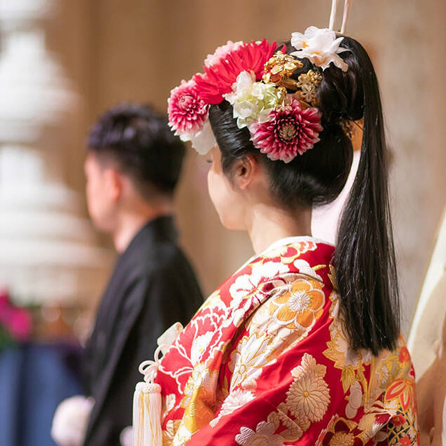 ヘアアクセサリー婚礼 花嫁 鼈甲風 簪 - その他