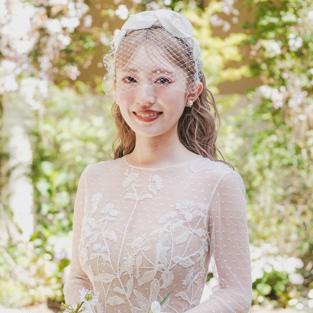 ベージュ系メイクの花嫁さん