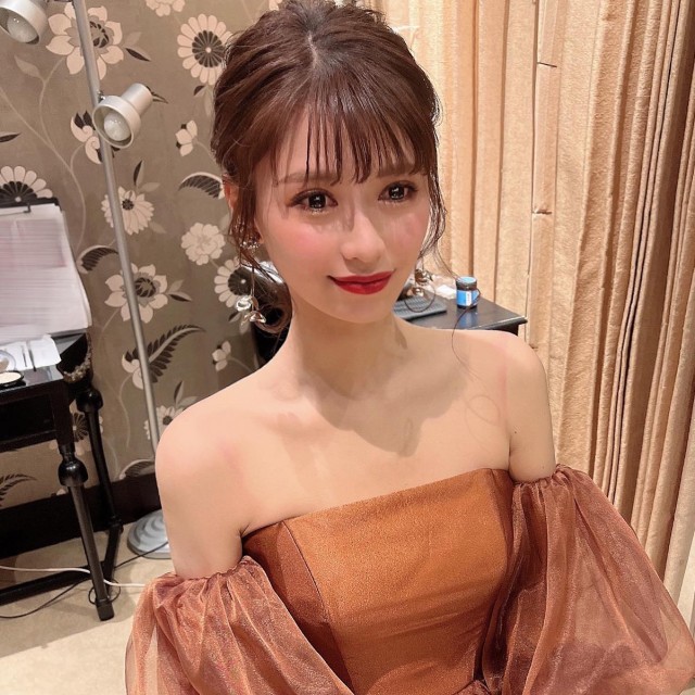 ゴージャスなメイクの花嫁さん