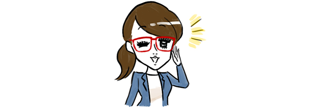 メガネをかけた女性