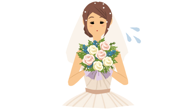 ブーケを持つ花嫁