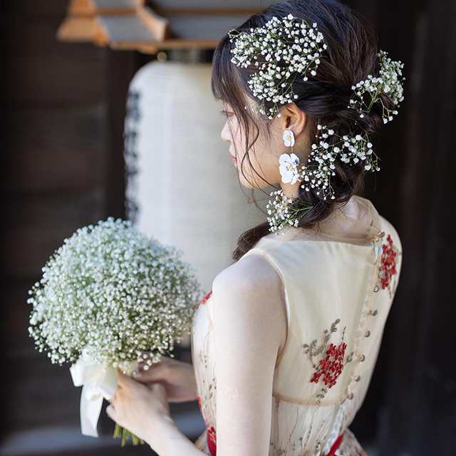 実例あり】可愛い「かすみ草」のウェディングブーケアイデア集