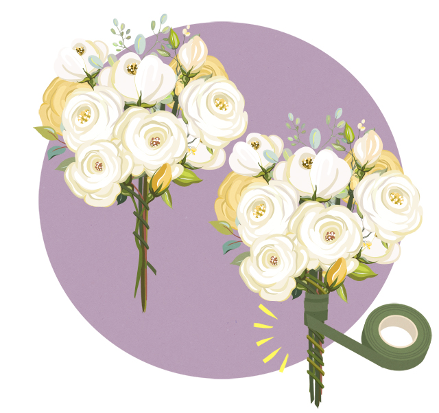 造花で簡単 1万円以下でできるウェディングブーケの作り方 結婚ラジオ 結婚スタイルマガジン