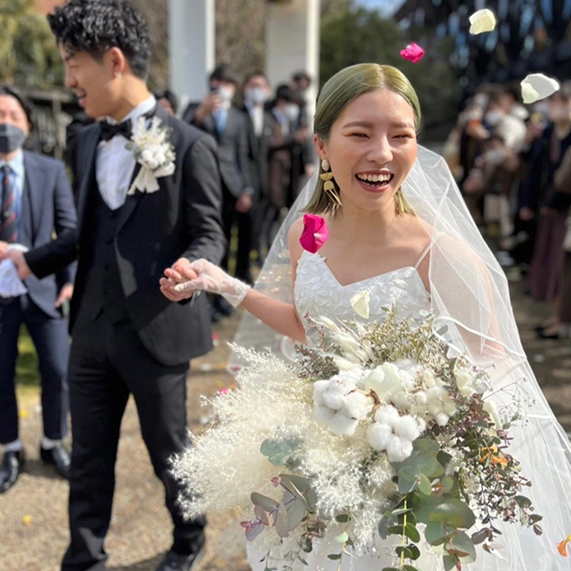 ドライフラワーのナチュラルなブーケ