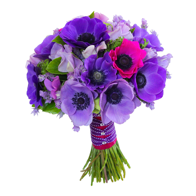 上品で洗練された花嫁に！紫・パープルのウェディングブーケアイデア集 