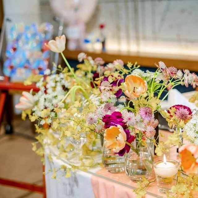 実例あり】春の結婚式にぴったりな会場装花＆テーブル