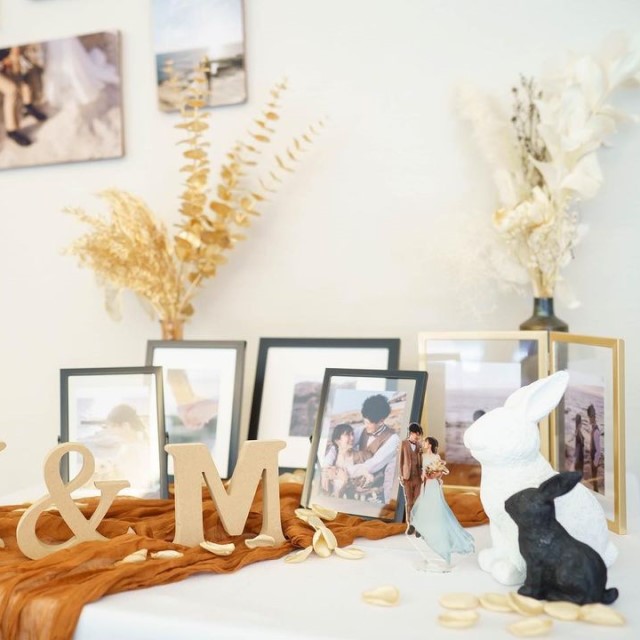 ウェルカムスペースに飾られたウサギの置物