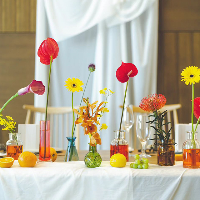 ビタミンカラーの装花