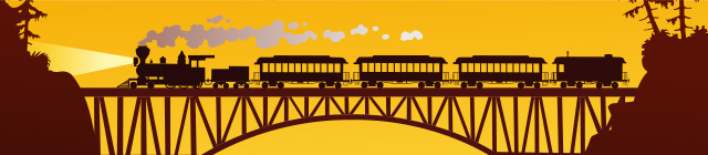 橋を渡る列車